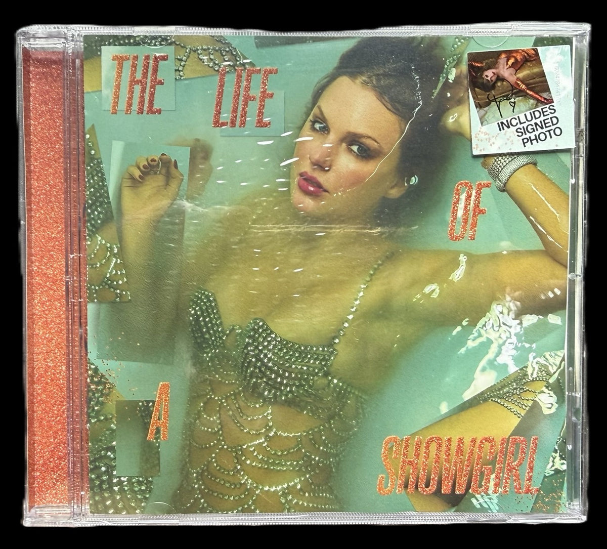 Taylor Swift The Life of a Showgirl CD + Hand Signed Photo 2